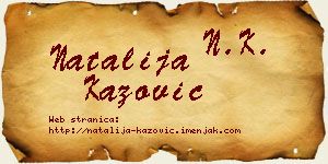 Natalija Kažović vizit kartica